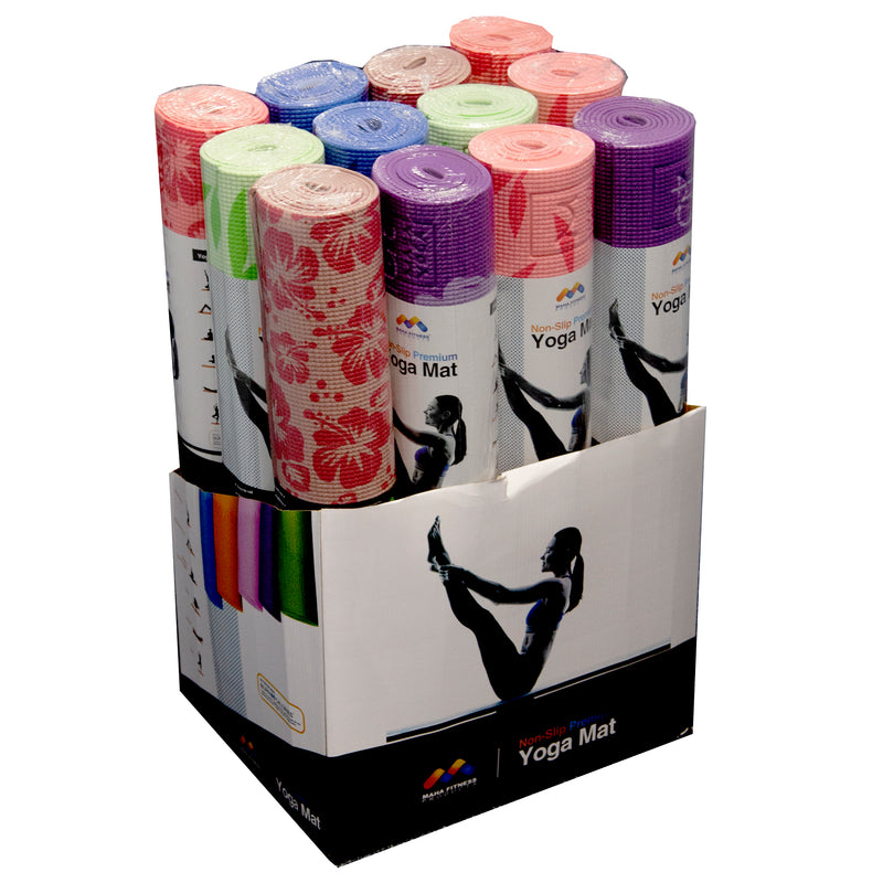 Load image into Gallery viewer, Bliss Fit 4mm Printed Double Vein Premium Yoga Mat 5 Assorted Colors
