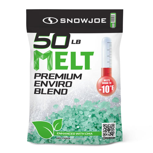Snow Joe MELT Resealable Bag Premium Enviro Blend Ice Melter w/ CMA, 50-Lbs