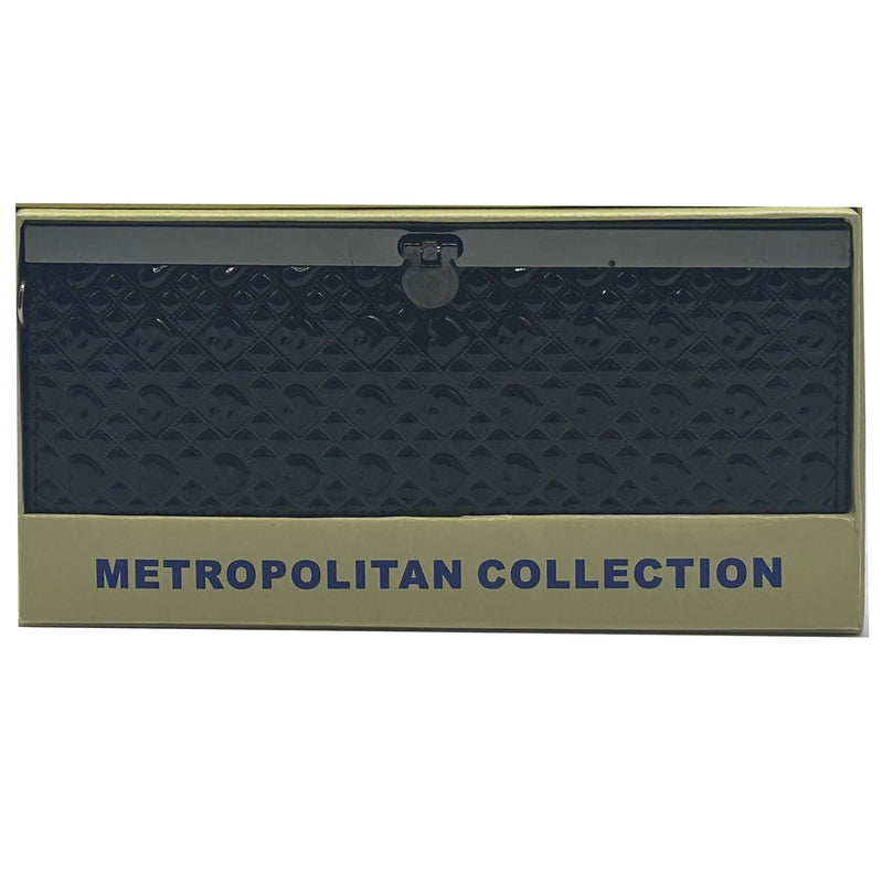 Load image into Gallery viewer, Ladies Wallets Metropolitan Collection Brown With Locking Clasp

