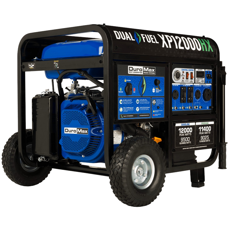 Load image into Gallery viewer, DuroMax 12000 Watt 18 HP Dual Fuel Gas Propane Portable Refurbished Generator
