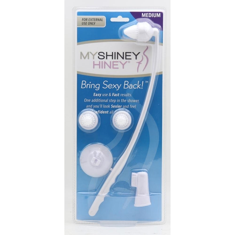 Load image into Gallery viewer, My Shiney Hiney Softer Medium Bristle Personal Cleansing Kit - White
