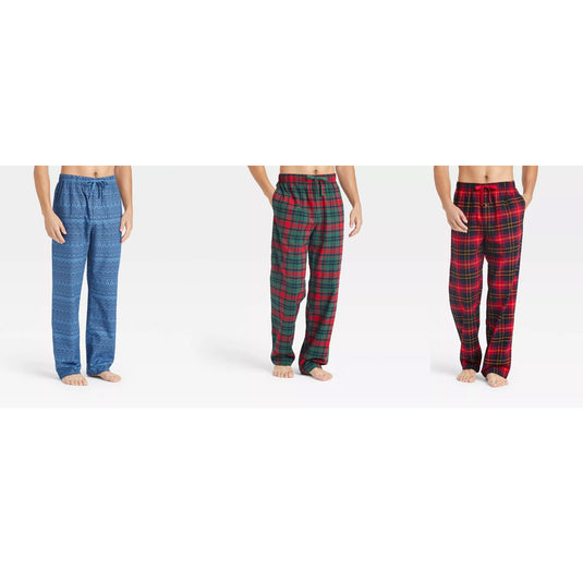 Men's Plaid Flannel Lounge Pajama Pants- Assorted - Goodfellow & Co